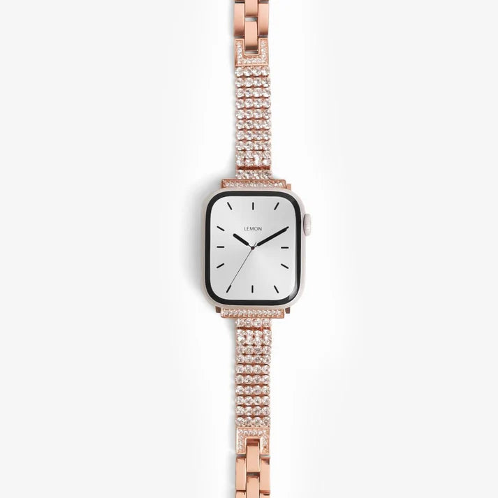 Rose Gold Diamond Time Bracelet Apple Watch Strap