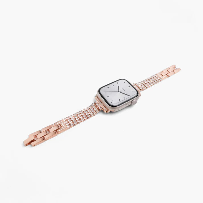Rose Gold Diamond Time Bracelet Apple Watch Strap
