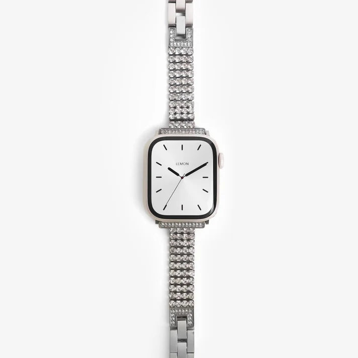 Silver Diamond Time Bracelet Apple Watch Strap
