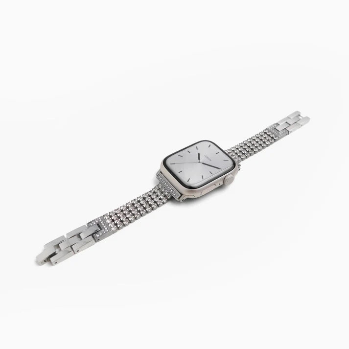 Silver Diamond Time Bracelet Apple Watch Strap