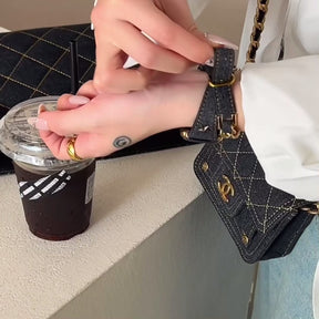 Denim Canvas Double-Loop Star Rivet Apple Watch Strap