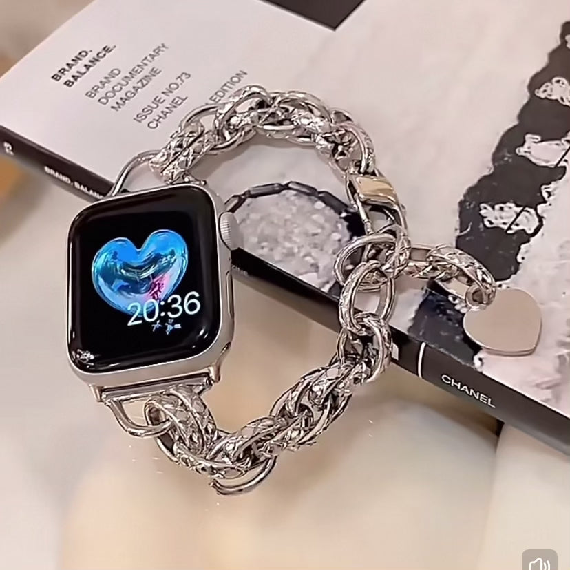 Metal Chain Bracelet-Style Apple Watch Strap