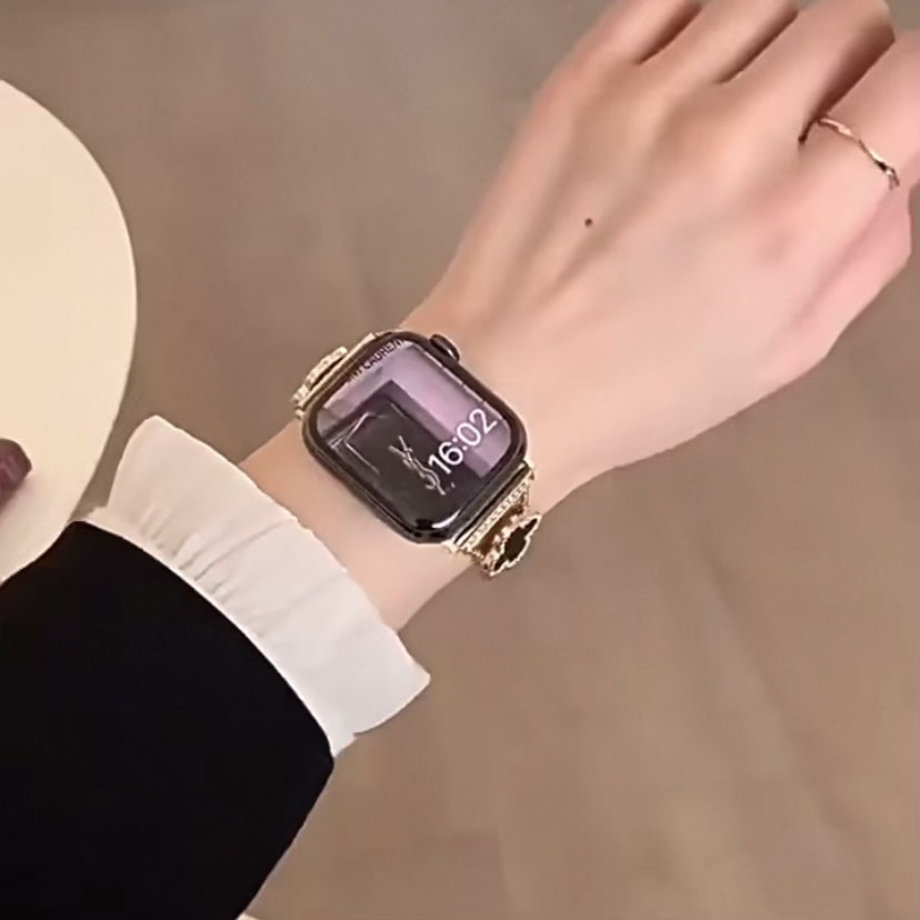 Genuine Leather Chain Style Apple Watch Strap