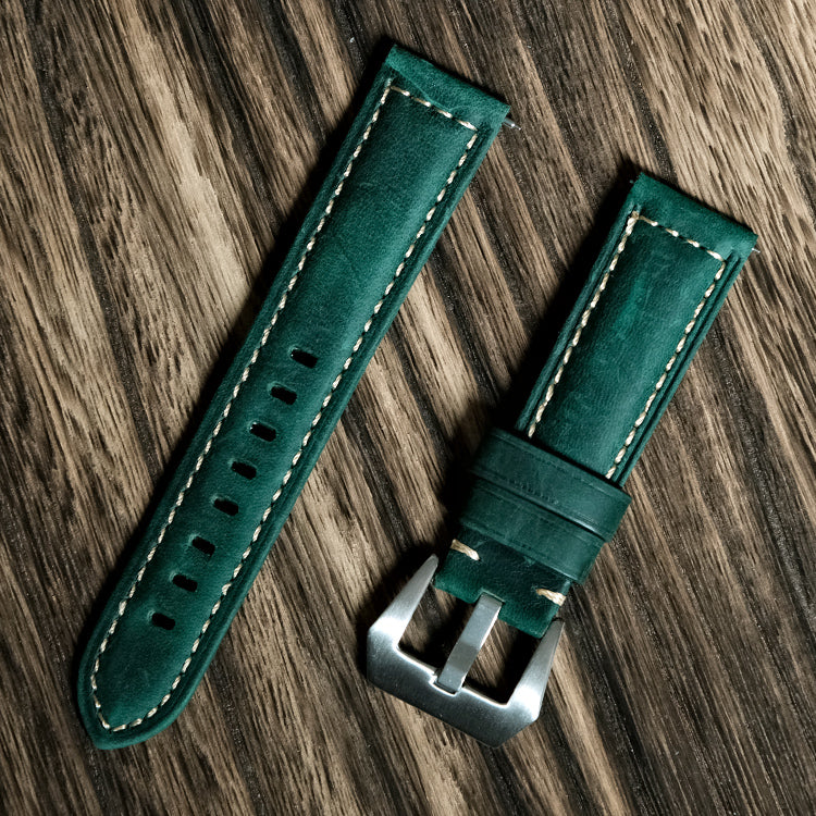 Emerald Green Suede Italian Calf Leather Watch Bands