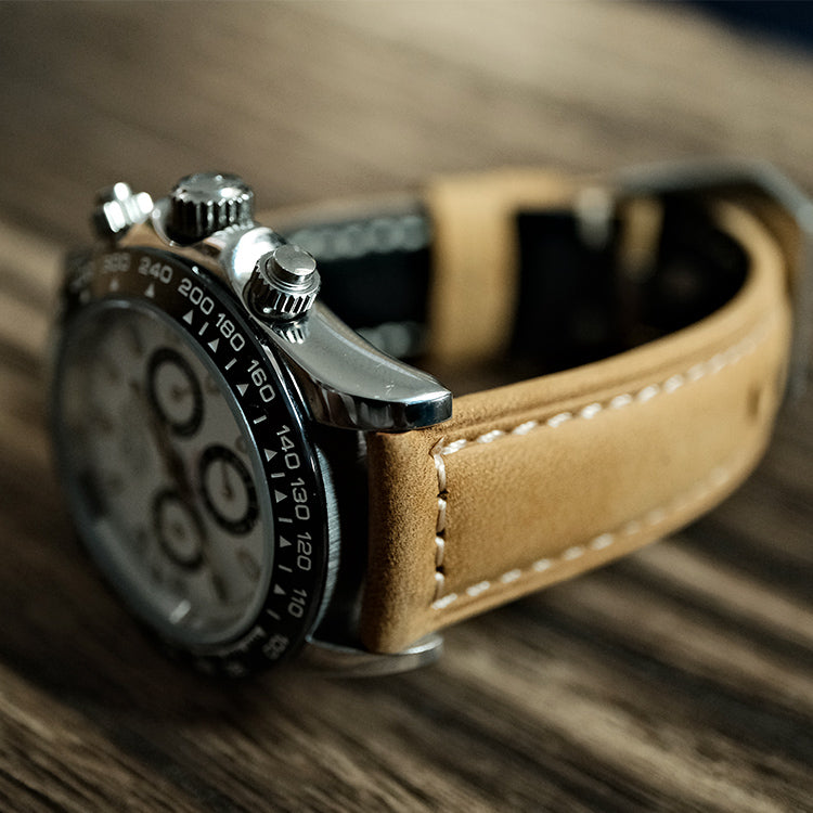 KhaKi Suede Italian Calf Leather Watch bands