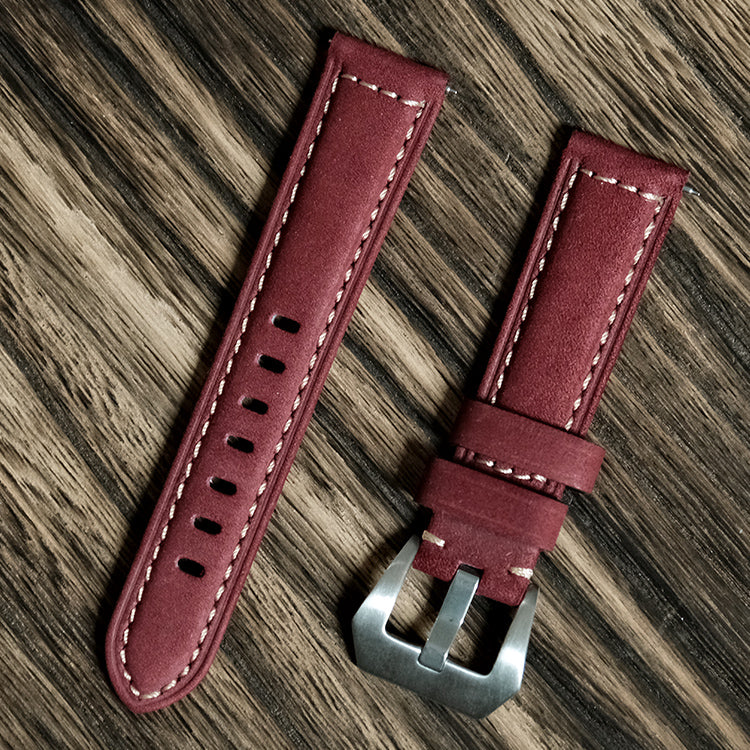 Maroon Suede Italian Calf Leather Watch bands