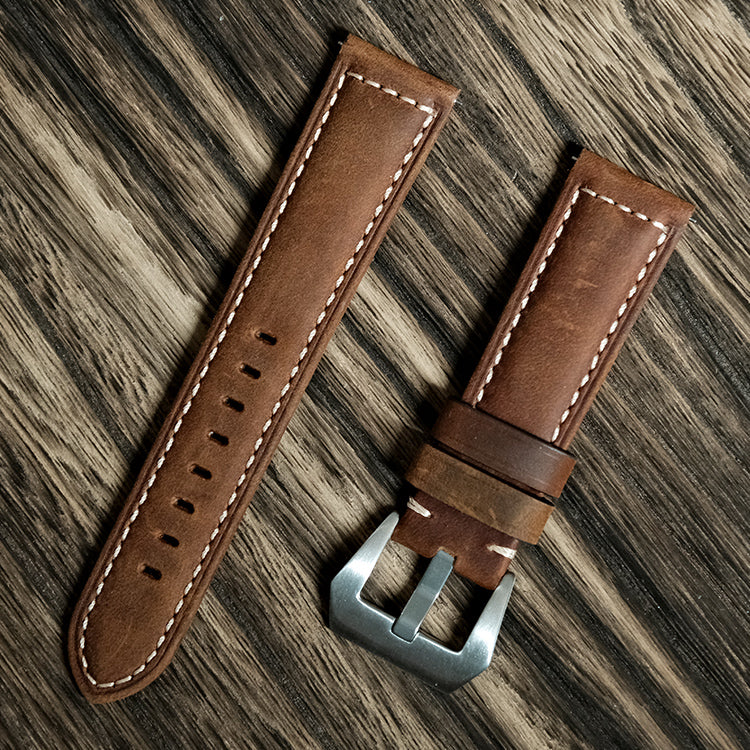 Brown Suede Italian Calf Leather Watch bands