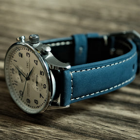 (NEW IN) Emerald Blue Suede Italian Calf Leather Watch Bands