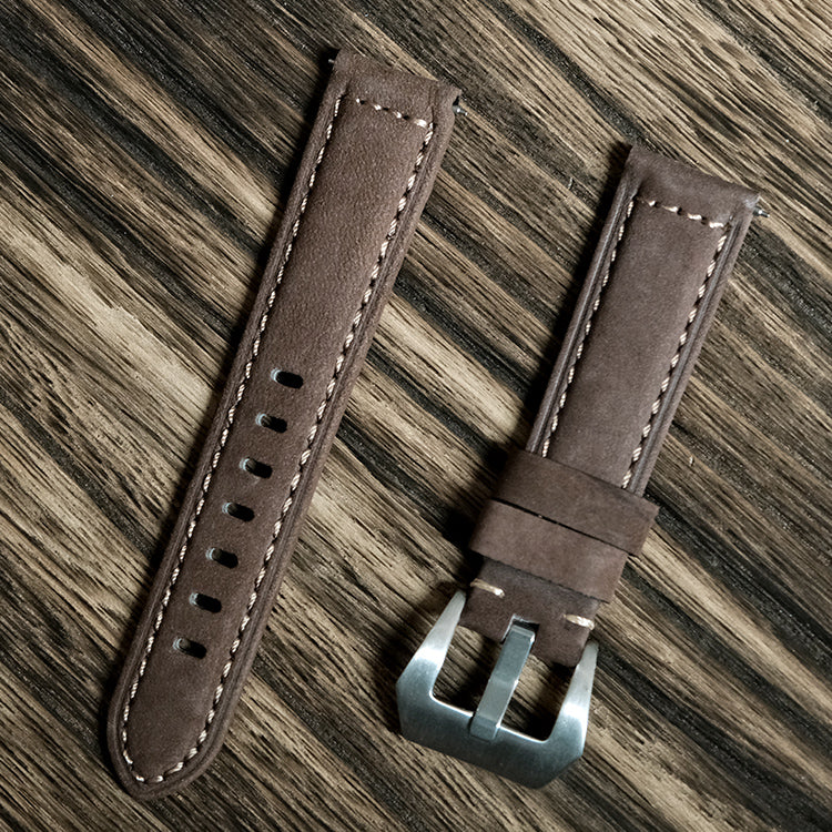 Deep Brown Suede Italian Calf Leather Watch bands