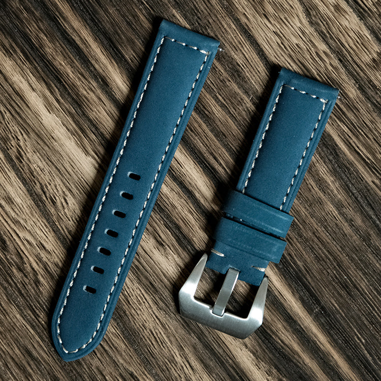 Emerald Blue Suede Italian Calf Leather Watch Bands