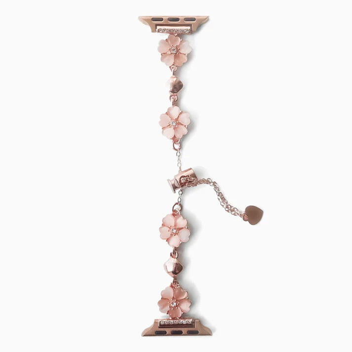 Pink Five-Leaf Clover Bracelet Apple Strap