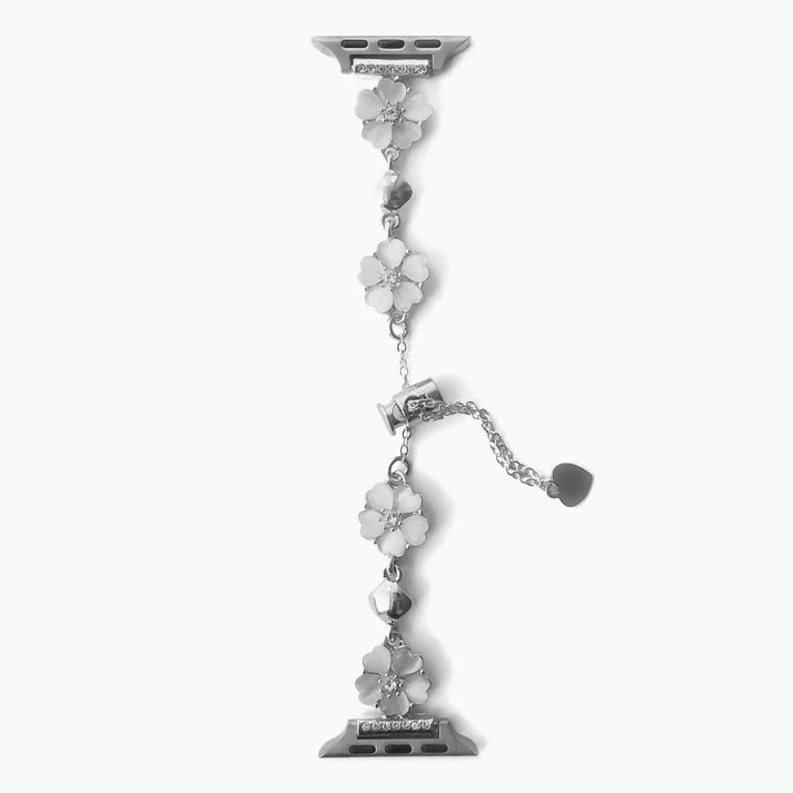 Silver Five-Leaf Clover Bracelet Apple Strap