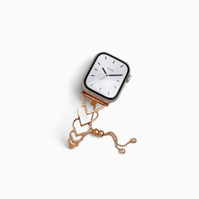 Rose Gold Heart-Shaped Bracelet Apple Watch Strap