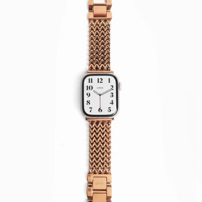 Rose Gold Stainless Steel Mesh Apple Watch Strap