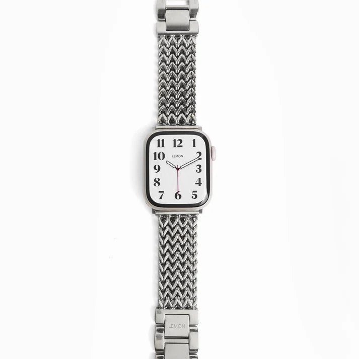 Silver Stainless Steel Mesh Apple Watch Strap