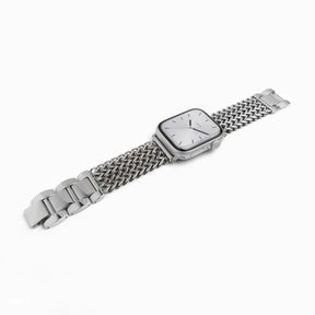 Silver Stainless Steel Mesh Apple Watch Strap