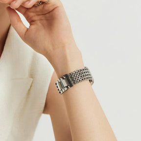Silver Stainless Steel Mesh Apple Watch Strap