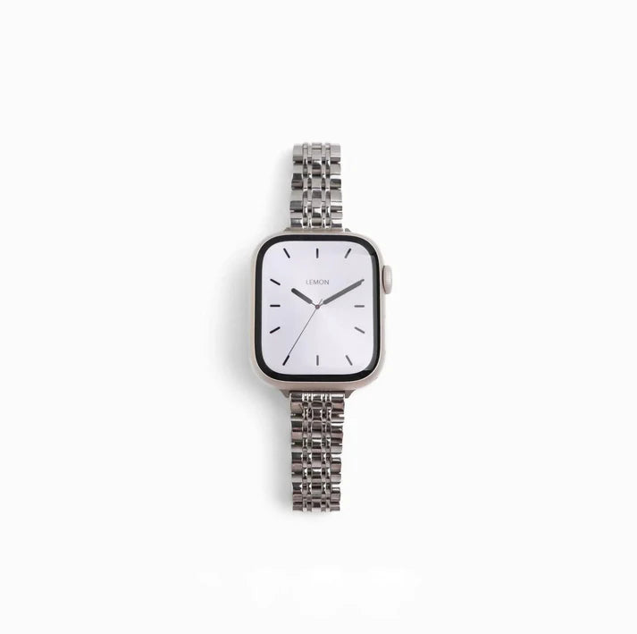 Silver Five-Bead Bracelet Apple Watch Strap