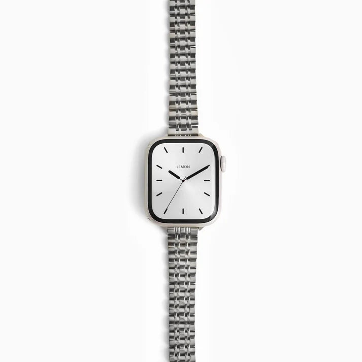 Silver Five-Bead Bracelet Apple Watch Strap