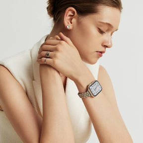 Silver Five-Bead Bracelet Apple Watch Strap