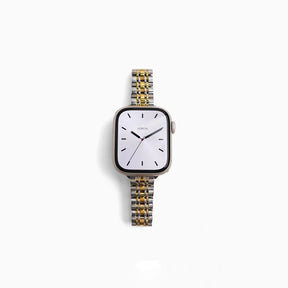 Silver-Gold Five-Bead Bracelet Apple Watch Strap