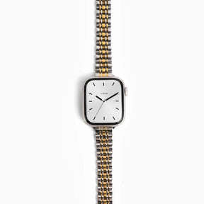 Silver-Gold Five-Bead Bracelet Apple Watch Strap