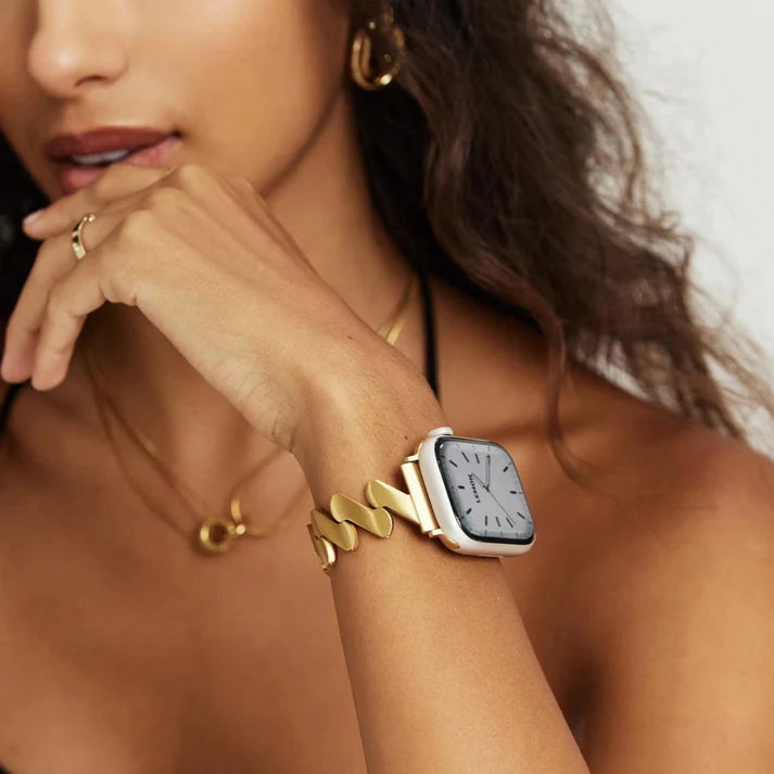 18K Gold Lightning Metal Apple Watch Bracelet