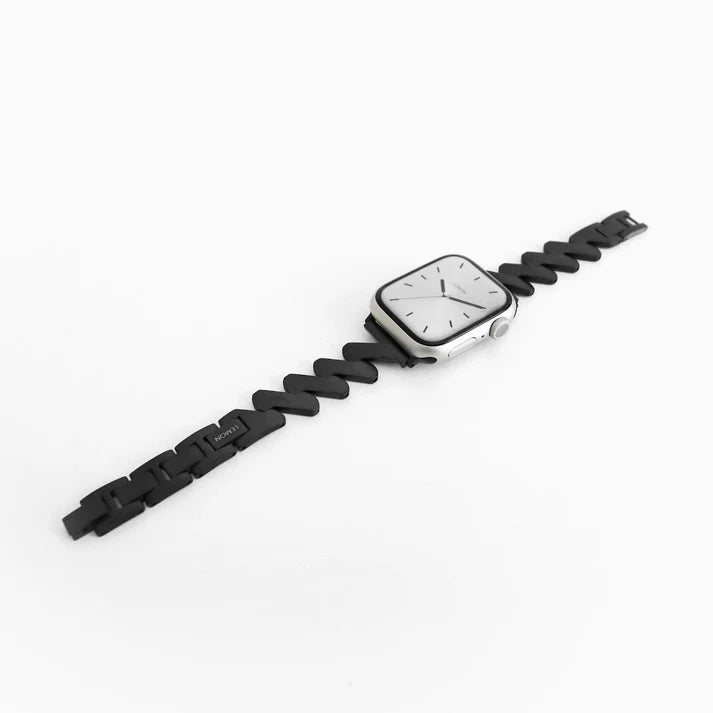 Black Lightning Metal Apple Watch Bracelet