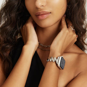 Silver Lightning Metal Apple Watch Bracelet