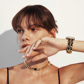 Gold Chanel-Inspired Bracelet Apple Watch Strap