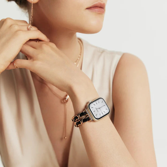 Rose Gold Chanel-Inspired Bracelet Apple Watch Strap