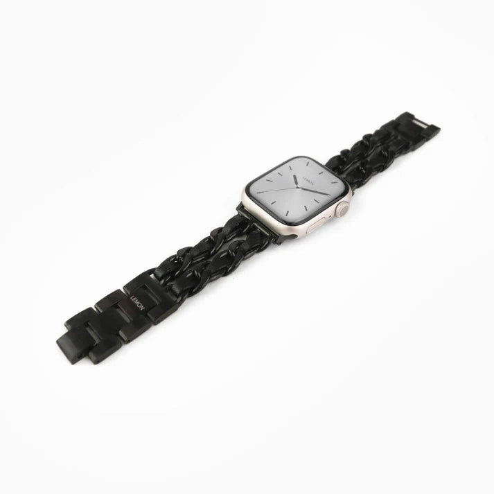 Black Chanel-Inspired Bracelet Apple Watch Strap