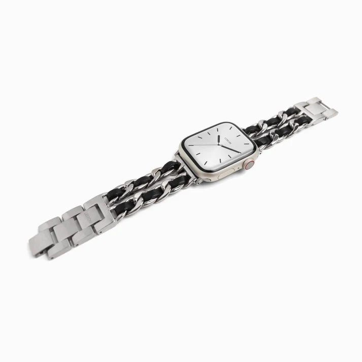 Silver Chanel-Inspired Bracelet Apple Watch Strap