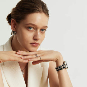 Silver Chanel-Inspired Bracelet Apple Watch Strap